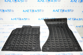 Set de covorașe pentru interiorul Audi Q5 8R 09-17, cauciuc negru.