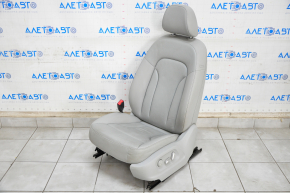 Scaunul șoferului Audi Q5 8R 09-17 cu airbag, gri, piele, electric, încălzire, cabluri tăiate, uzat