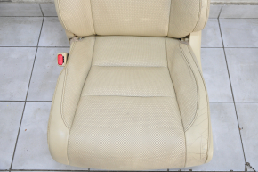 Scaun șofer Toyota Highlander 14-19 cu airbag, piele bej, electric, cu ventilare, uzat.