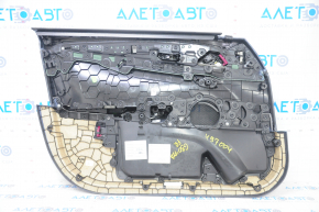 Capacul ușii, cartela frontală dreapta BMW 5 G30 17-23 piele neagră, zgârieturi