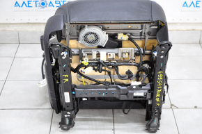 Scaun de pasager Toyota Avalon 13-18 fără airbag, electric, încălzire, ventilație, piele neagră, uzată.