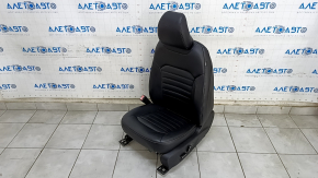 Scaun șofer Ford Fusion mk5 17-20 cu airbag, piele neagră, electric, încălzire, crăpat