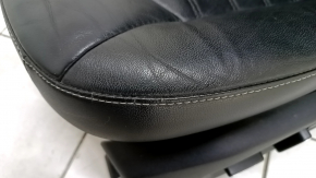 Scaun șofer Ford Fusion mk5 17-20 cu airbag, piele neagră, electric, încălzire, crăpat