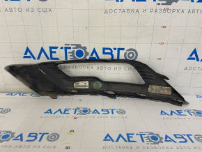 Grila bara fata dreapta Ford Fusion mk5 17-18 cu LED-uri sub PTF lucios, cu ornamente cromate, culoare nisip