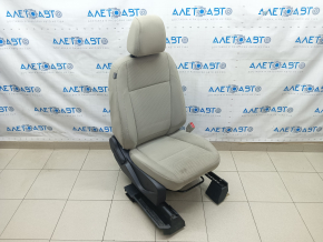 Scaun pasager Ford Escape MK3 13-19 fără airbag, manual, material textil bej, necesită curățare chimică.