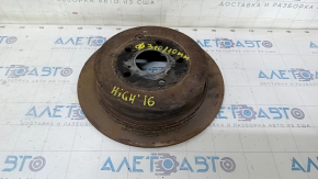 Placă de frână spate dreapta Toyota Highlander 14-19 310/10mm ruginită.