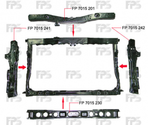 Televizor radiator Toyota Prius 30 10-15 nou neoriginal.