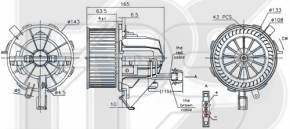 Motorul ventilatorului de încălzire pentru Audi Q5 8R 09-12, nou, neoriginal.