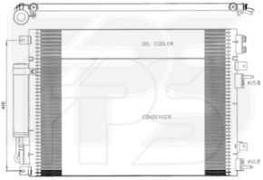 Radiatorul condensatorului cu racire pentru transmisia automata a aerului conditionat Dodge Challenger 09- 3.6, 5.7, nou, neoriginal.