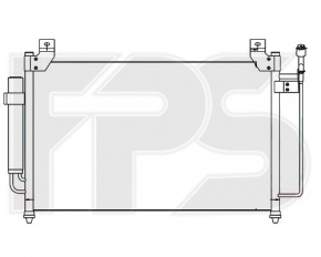 Radiatorul condensatorului de aer condiționat Mazda CX-7 06-09 nou, neoriginal.