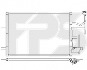 Radiatorul condensatorului de aer condiționat Mazda3 2.3 03-08 nou aftermarket