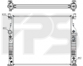 Radiator de răcire apă Mercedes W164 ML X164 GL W251 R M272 M273 nou, neoriginal.