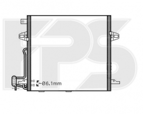 Radiatorul condensatorului de aer condiționat Mercedes W164 ML X164 GL W251 R nou aftermarket.