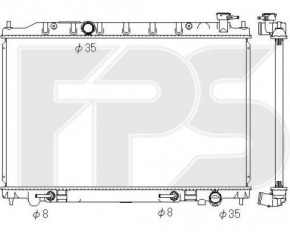 Radiator de răcire apă Nissan Murano z50 03-08 nou, neoriginal.