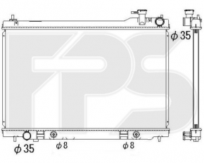 Radiator de răcire apă Infiniti FX35 03-08 nou, neoriginal