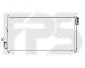 Radiatorul condensatorului de aer condiționat Nissan Murano z50 03-08 nou, neoriginal.