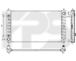 Radiator de răcire apă Nissan Altima 13-18 nou, neoriginal.