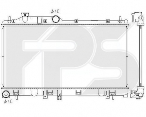 Radiator de răcire apă Subaru XV Crosstrek 13-17 nou, neoriginal.