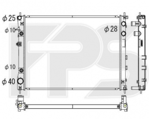 Radiatorul de răcire a apei pentru Subaru B9 Tribeca, nou, neoriginal.