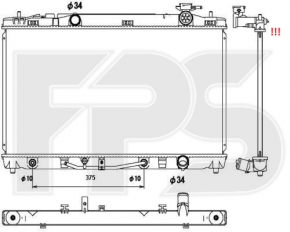 Radiatorul de răcire a apei pentru Toyota Camry v40 2.4, nou, neoriginal.