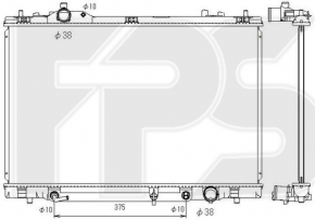 Radiator de răcire apă Lexus LS460 07-12 nou, neoriginal.