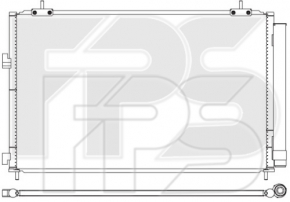 Radiatorul condensatorului de aer condiționat Toyota Rav4 13-18 nou, neoriginal.