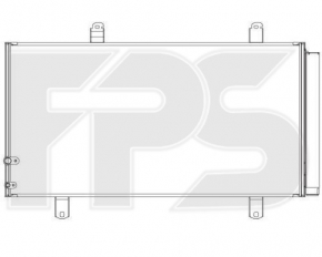 Radiatorul condensatorului de aer condiționat Toyota Avalon 05-12 nou, neoriginal.