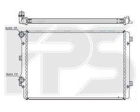 Radiator de răcire apă VW Jetta 16-18 SUA 1.4T nou, neoriginal.