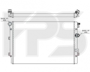 Radiator de răcire apă VW Tiguan 09-17 nou, neoriginal