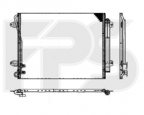 Радиатор кондиционера конденсер VW Passat b7 12-15 USA новый неоригинал