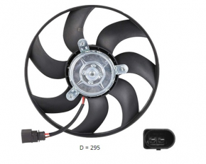 Ventilatorul de răcire dreapta pentru VW Passat b7 12-15 SUA, nou, de mărime mică, neoriginal.