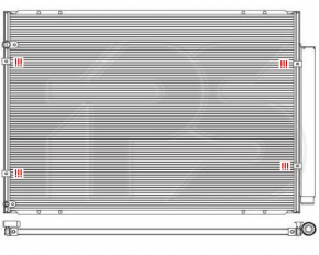 Radiatorul condensatorului de aer condiționat pentru Lexus RX400h 06-09, nou, neoriginal