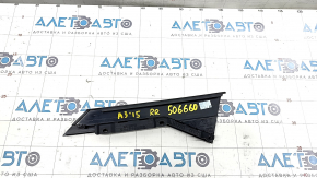 Накладка двери боковая задняя правая Audi A3 8V 15-20 4d, задняя, черная глянец, царапины