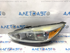 Far stânga față goală Ford Focus mk3 15-18 restilizat, halogen, luminos, cu păianjen, necesită polizare.