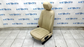 Водительское сидение BMW 3 F30 12-18 с airbag, электро с памятью, кожа беж, затерто, под химчистку