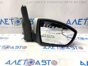 Oglindă laterală dreapta Ford Escape MK3 13-16 pre-restilizare, 5 pini, fără semnalizator, alb.