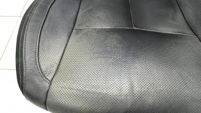 Scaun șofer Nissan Rogue 14-20 cu airbag, electric, încălzit, piele neagră, pentru curățare chimică, crăpat, zgâriat pe plastic, lipsă mâner