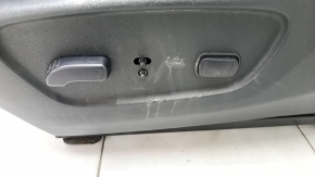 Scaun șofer Nissan Rogue 14-20 cu airbag, electric, încălzit, piele neagră, pentru curățare chimică, crăpat, zgâriat pe plastic, lipsă mâner