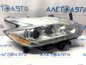 Far dreapta față Nissan Murano z52 15-18 pre-restilizare, halogen, luminoasă, cu suport, nisip, pentru polizare.