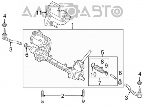 Bară de direcție stânga Ford Fusion mk5 13-20