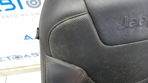 Scaun pasager Jeep Cherokee KL 19- fără airbag, piele neagră, electric, încălzire, electricitate nefuncțională, necesită curățare chimică