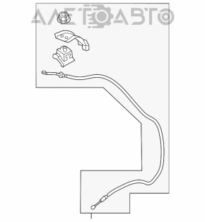 Трос открытия замка капота Subaru Outback 15-19 с ручкой