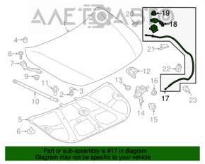 Трос открытия замка капота Subaru Outback 15-19 с ручкой
