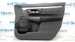 Capacul usii cardul frontal dreapta Honda CRV 17-22 negru, material textil, ornamente gri, zgarieturi