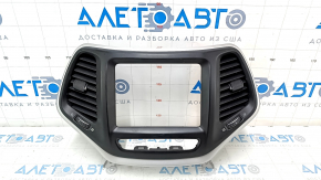 Cadru radio cu conducte de aer pentru Jeep Cherokee KL 14-18 cu ecran mare, gri, zgârieturi