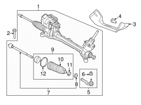 Capăt de direcție stânga Ford Focus mk3 11-18