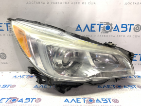 Farul dreapta față Subaru Legacy 15-17, gol, pre-restilizare, halogen, reflector cromat, nisip, pentru polizare.