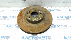 Placă de frână față dreapta Mercedes W211 330/32mm ruginită