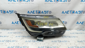 Far dreapta față asamblată Ford Explorer 16-19 restilizat, halogen + LED, luminoasă, pentru polizare.