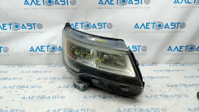 Far dreapta față asamblată Ford Explorer 16-19 restilizat, halogen + LED, luminoasă, pentru polizare.